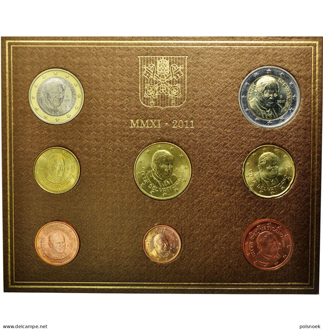 Vatikaanstad/Vatican 2011 : Official Set 1 Cent --> 2 Euro. - Vatican