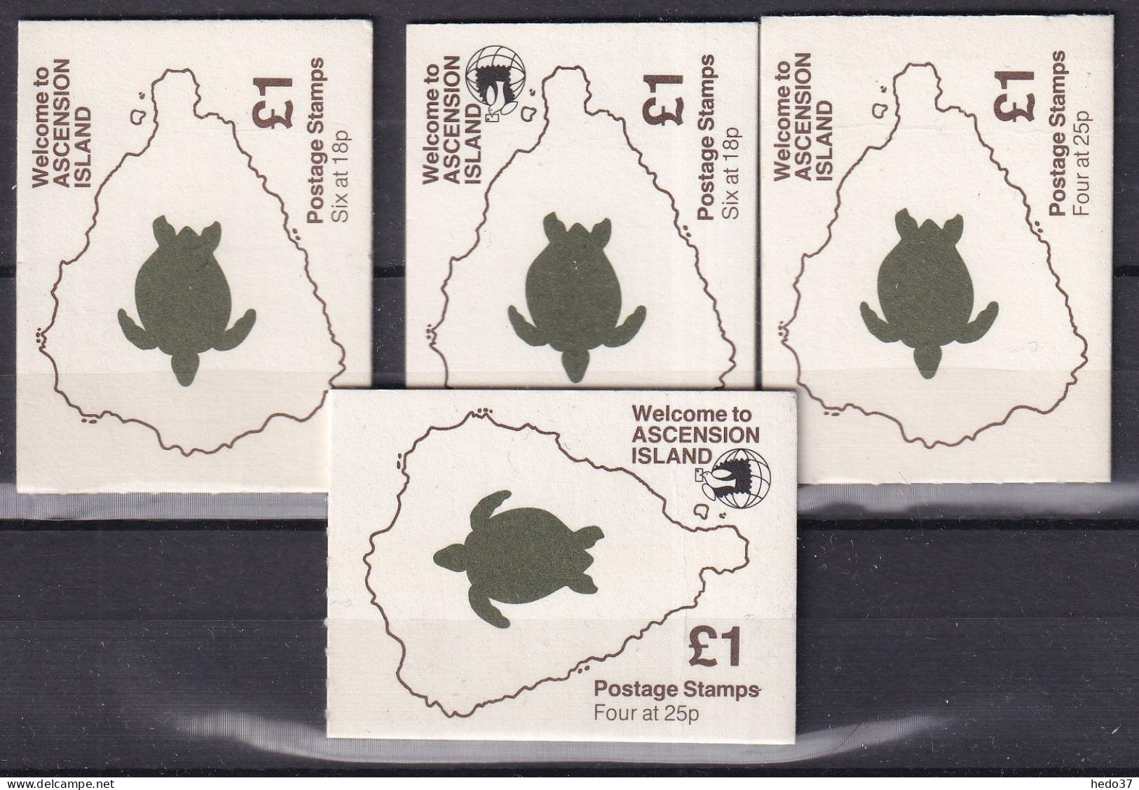 Ascension Carnets N° C496/497 - 4 Carnets - Tortue - Neuf ** Sans Charnière - TB - Ascensione