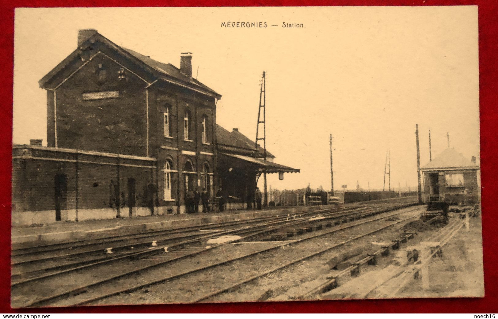 CPA 1929 Mévergnies, Brugelette. La Gare - Brugelette