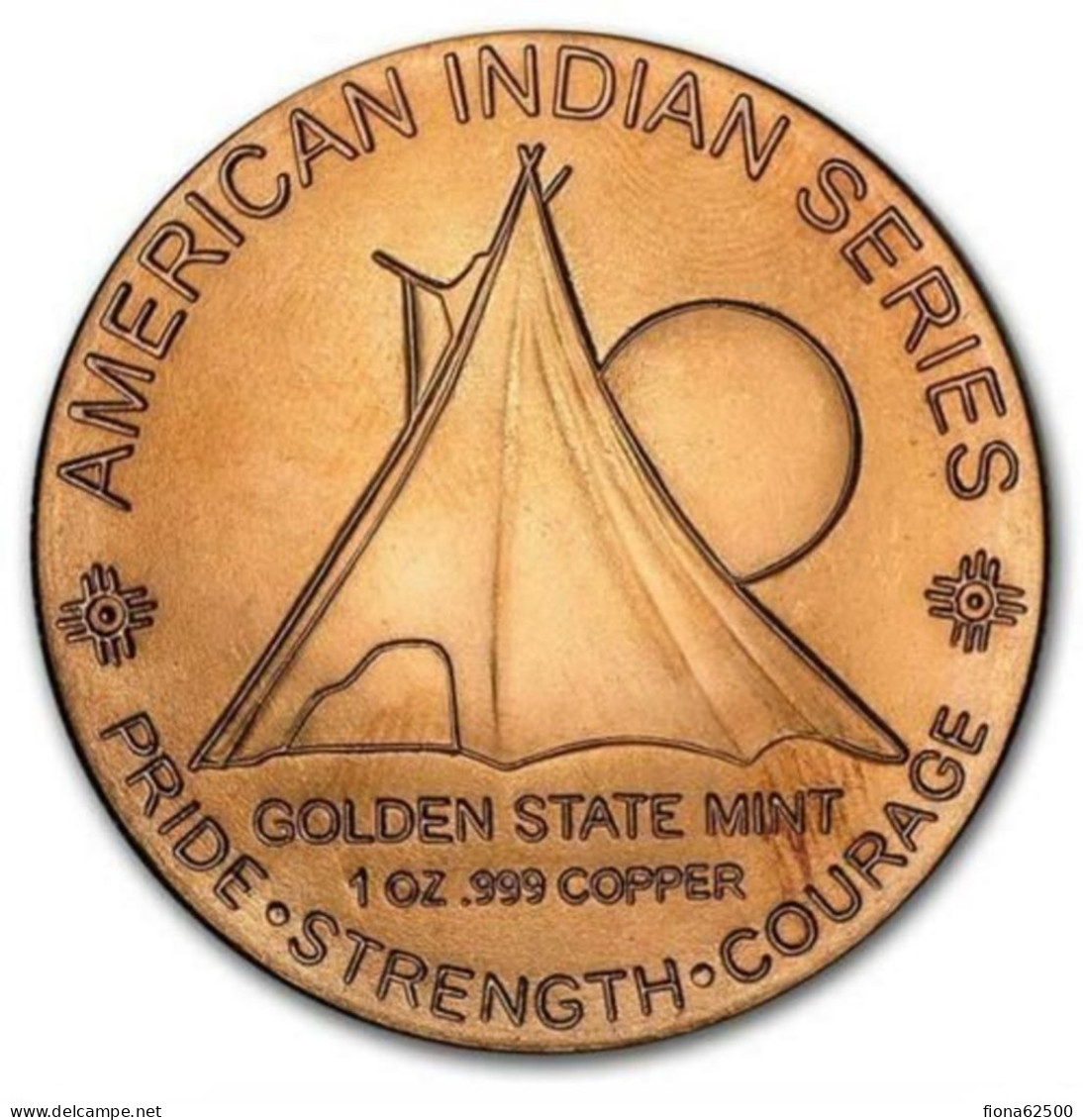 MEDAILLE AMERICAINE EN CUIVRE . TÊTE DE CHEF INDIEN . - Sonstige & Ohne Zuordnung