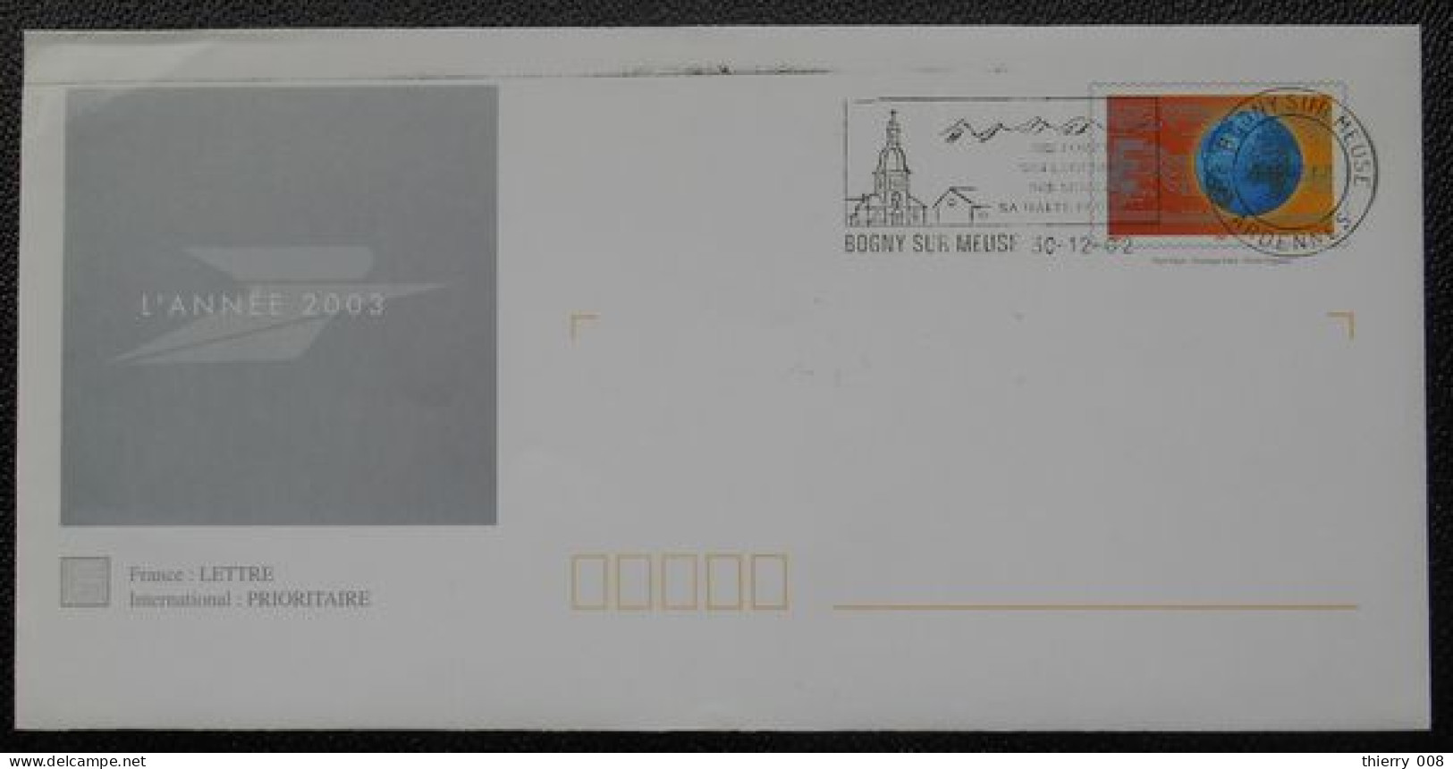Enveloppe PAP De Service La Poste Timbre Monde En Réseau   Oblitéré Bogny Sur Meuse 08 Ardennes - Brieven & Documenten
