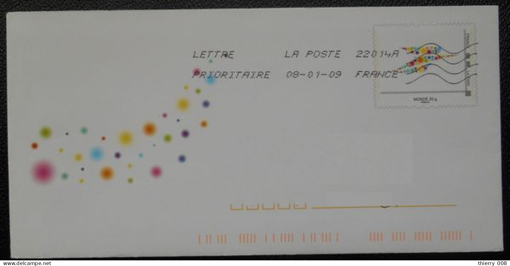 Enveloppe PAP De Service La Poste Timbre Logo Oiseau Multicolor La Poste  Oblitéré - Cartas & Documentos