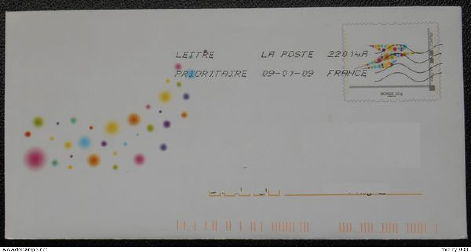 Enveloppe PAP De Service La Poste Timbre Logo Oiseau Multicolor La Poste  Oblitéré - Cartas & Documentos