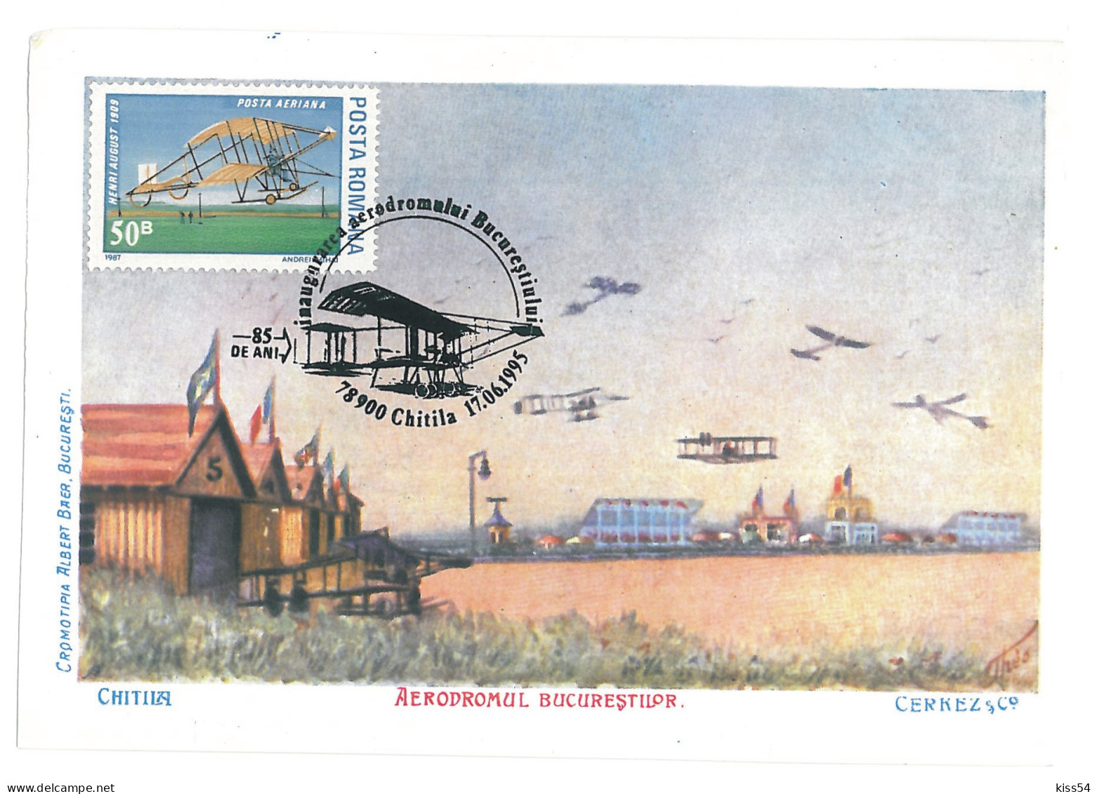 MAX 56 - 19 Airport Bucarest, Romania - Maximum Card - 1995 - Avions