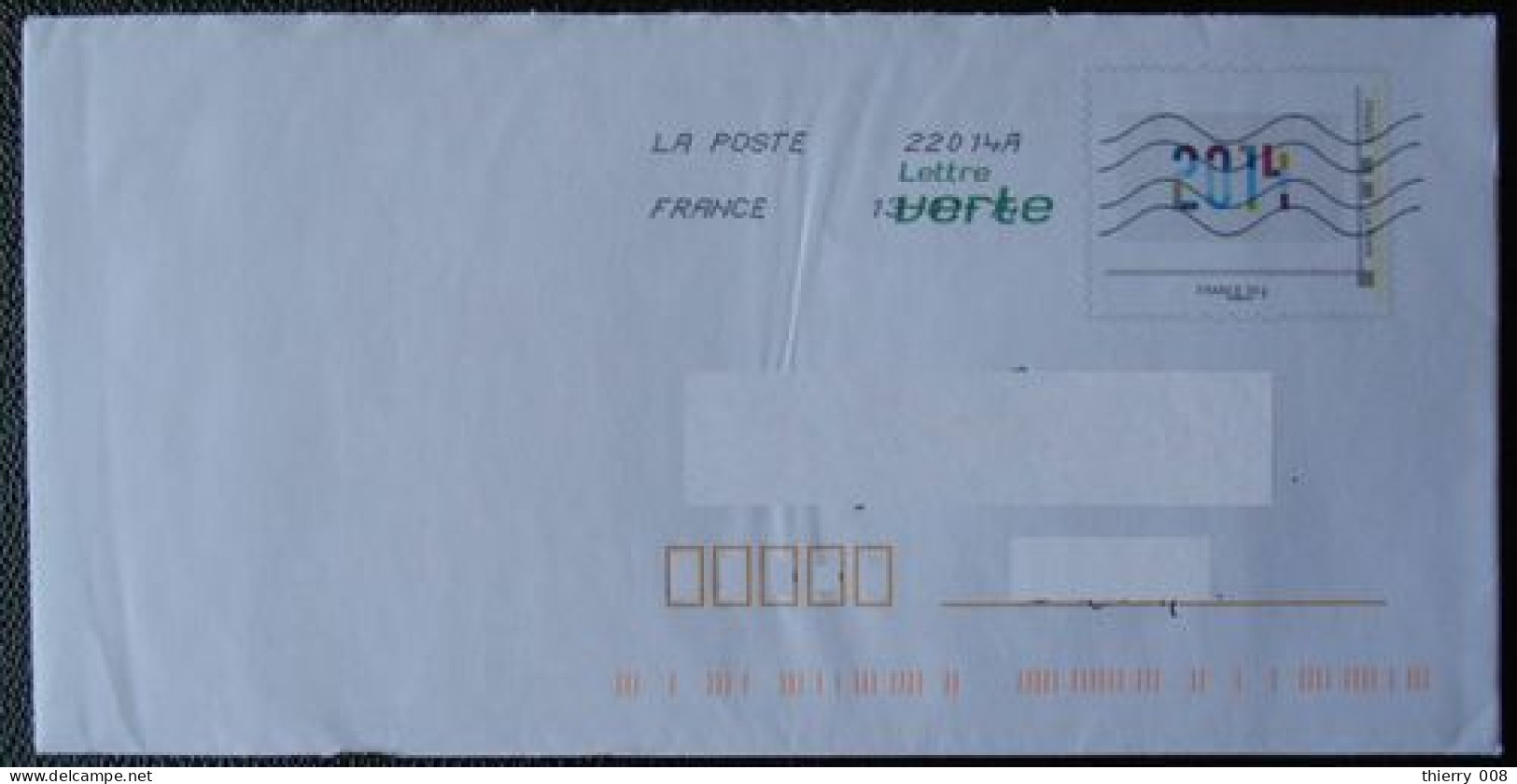 Enveloppe PAP De Service La Poste Timbre 2014  Oblitéré  Avec Son Carton De Correspondance - Lettres & Documents