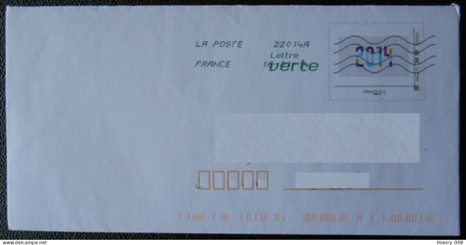 Enveloppe PAP De Service La Poste Timbre 2014  Oblitéré - Cartas & Documentos