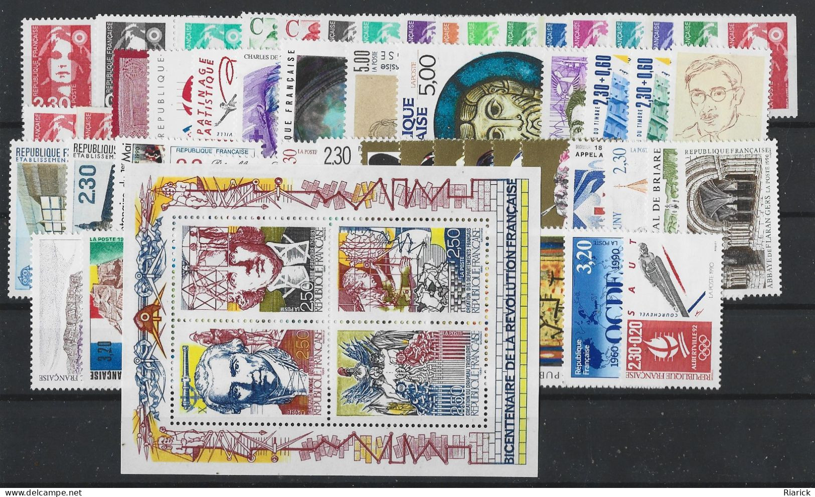 FRANCE ANNEE COMPLETE 1990  MNH Neufs** - Sauf 2875 - 1990-1999