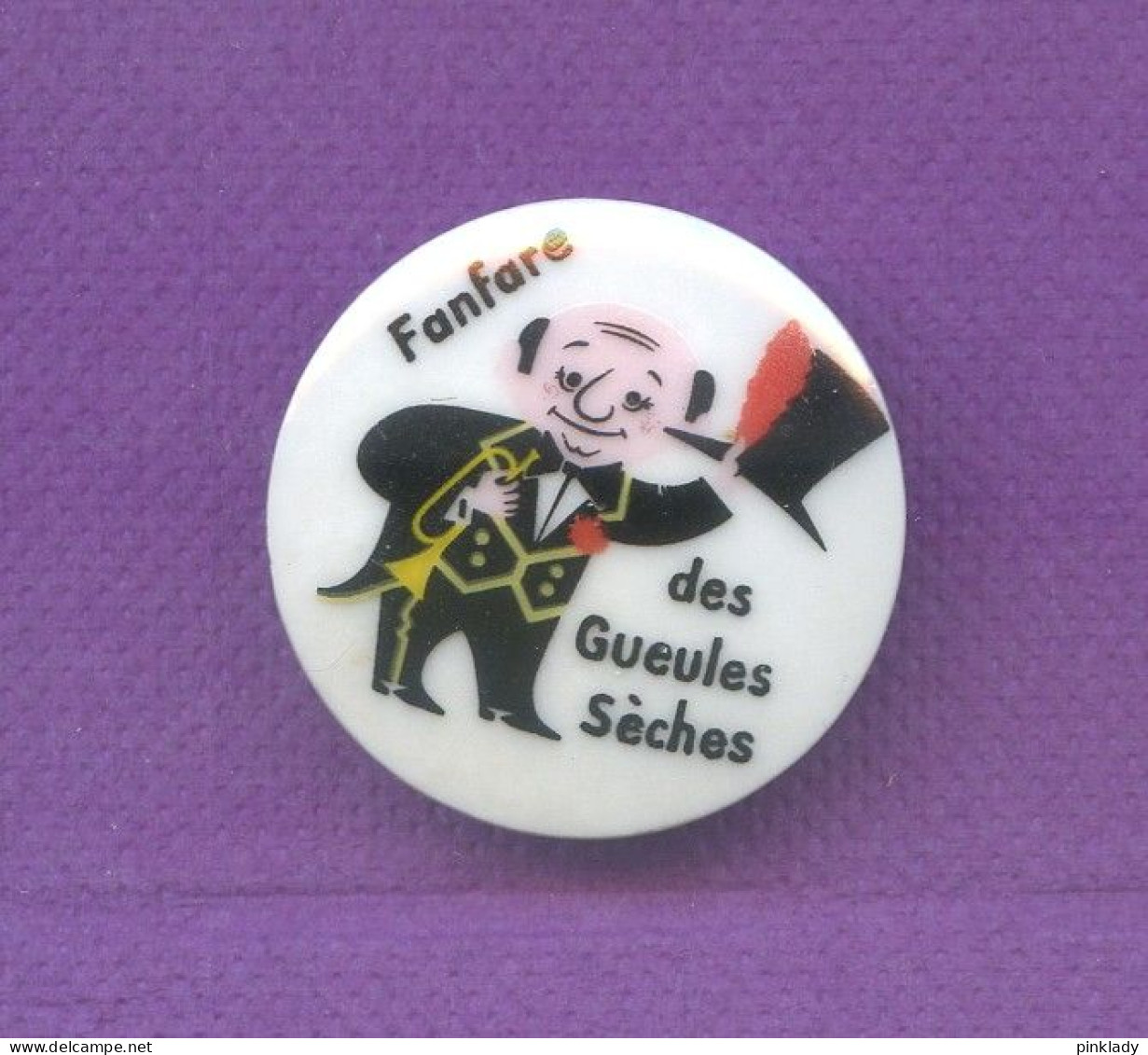 Rare Gros Pins Musique Fanfare Des Gueules Seches Limoges En Porcelaine Q198 - Muziek