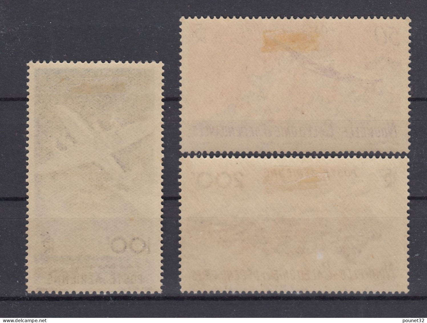 NLLE CALEDONIE POSTE AERIENNE SERIE N° 61/63 NEUVE * GOMME TRACE DE CHARNIERE - Unused Stamps