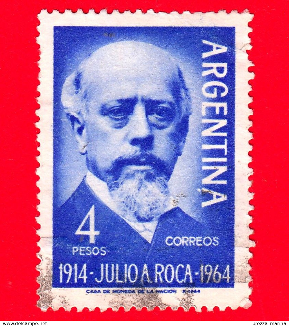 ARGENTINA - Usato - 1964 - 50 Anni Della Morte Di Julio Argentino Roca (1843-1914) - 4 - Oblitérés