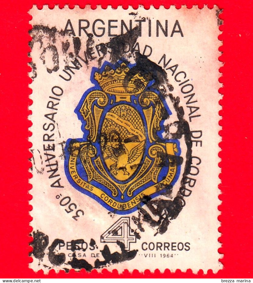 ARGENTINA - Usato - 1964 - 350 Anni Dell''Università Nazionale Di Córdoba' - 4 - Used Stamps