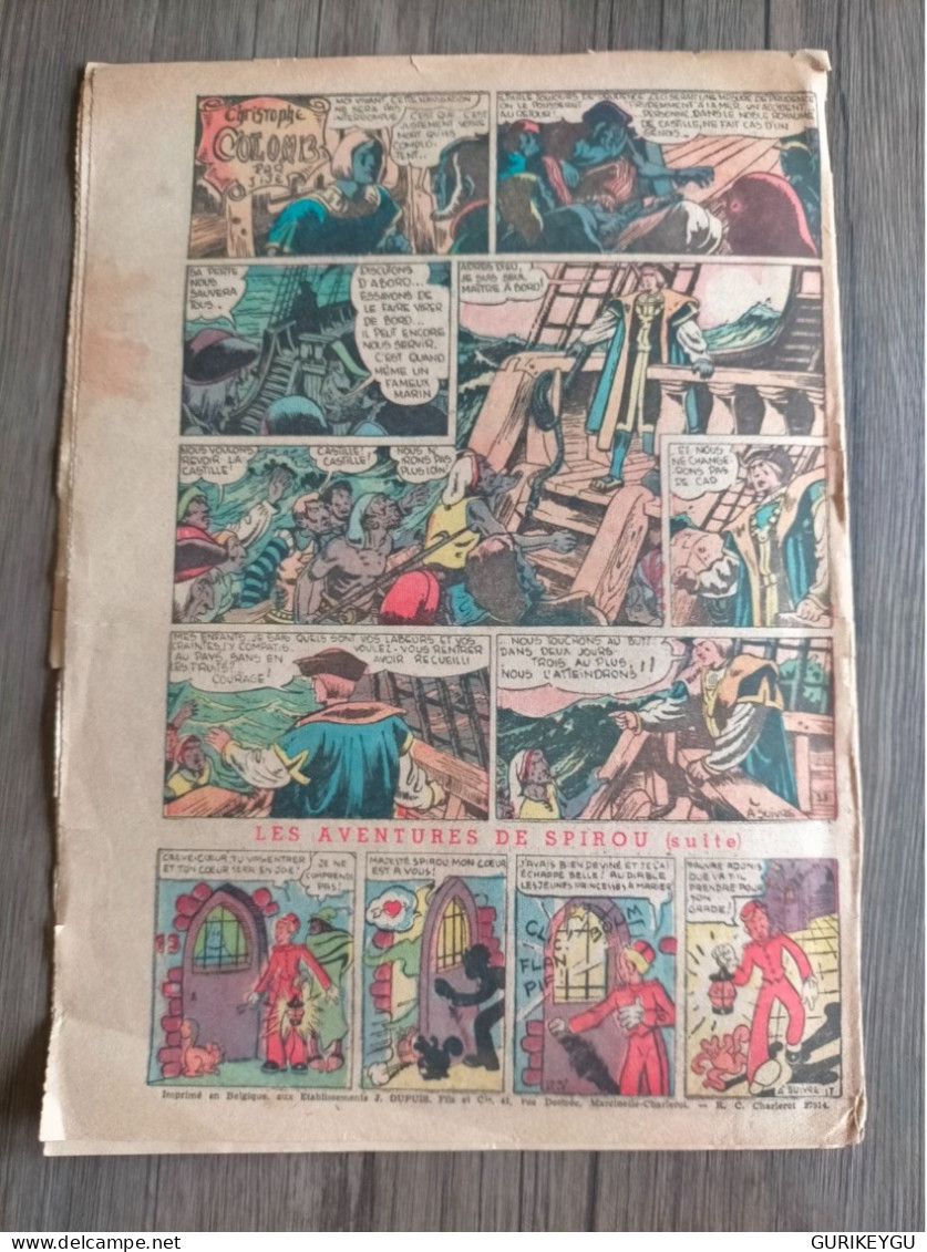 Bd SPIROU N° 22 Christophe COLOMB TIF Et TONDU BOB L'AVIATEUR  03/06/1943  Jijé  VALHARDI - Spirou Et Fantasio