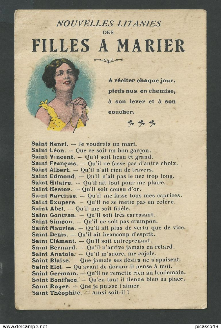 Filles A Marier , Nouvelles Litanies - Prénoms