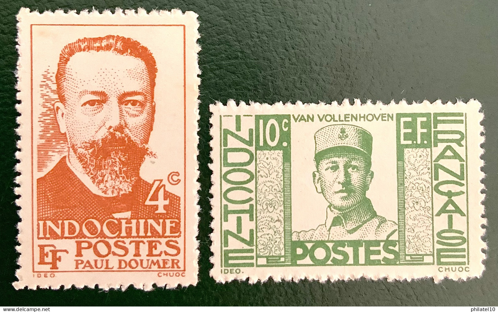 1944 INDOCHINE PAUL DOUMER / VAN VOLLENHOVEN SANS GOMME - Unused Stamps