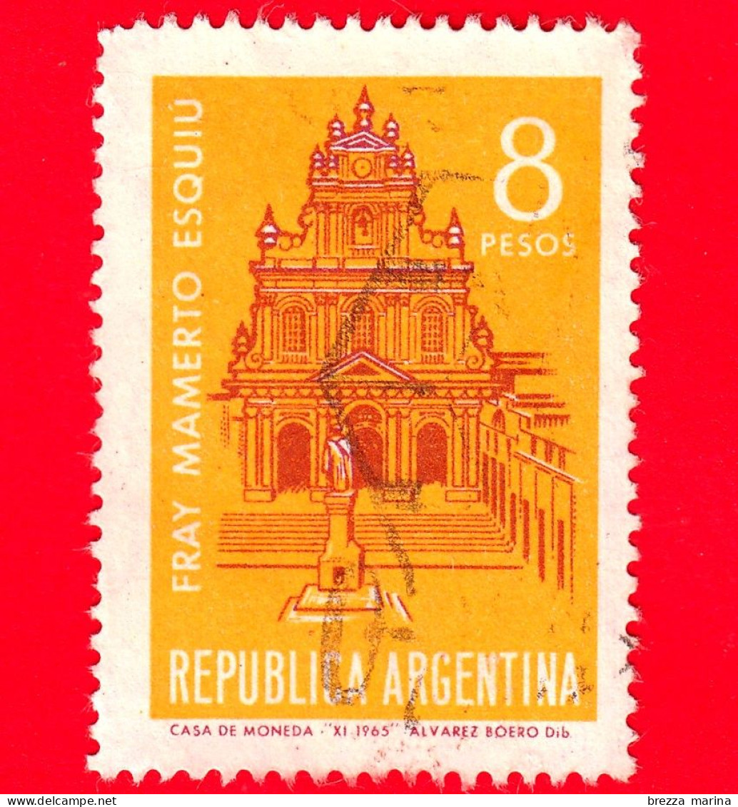 ARGENTINA - Usato - 1965 - Fray Mamerto Esquiú (1826-1883), Chiesa Di San Francesco, Catamar - 8 - Usati