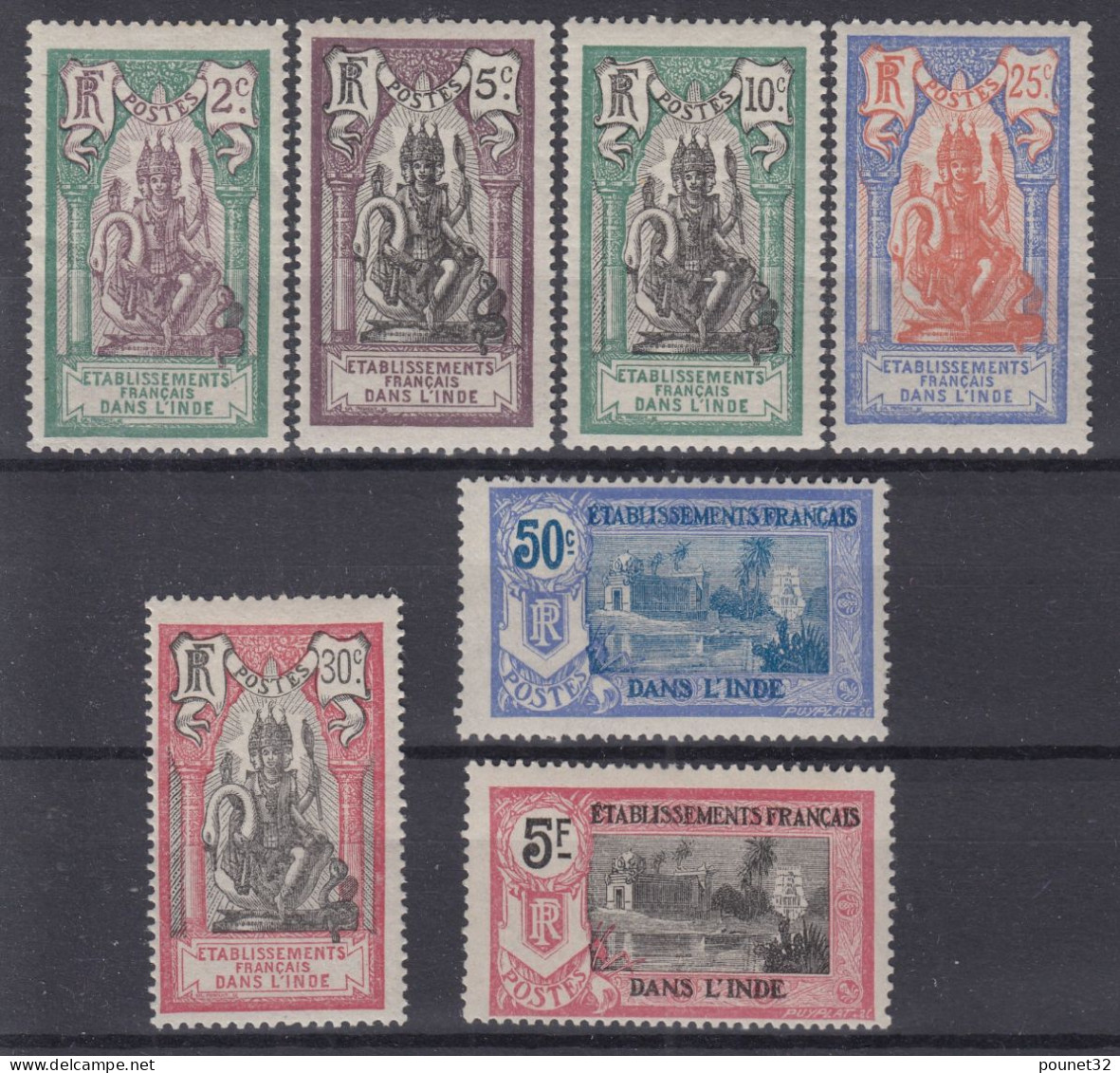 TIMBRE INDE SERIE COMPLETE N° 49/55 NEUFS * GOMME LEGERE TRACE DE CHARNIERE - Neufs