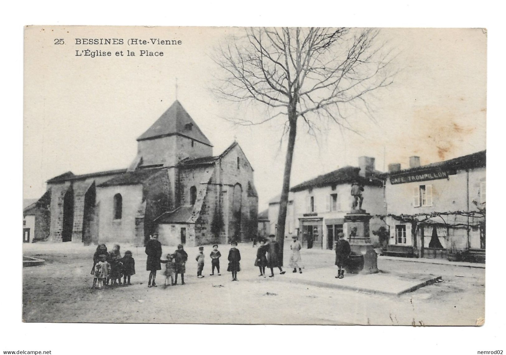 BESSINES - L'Eglise Et La Place - Bessines Sur Gartempe