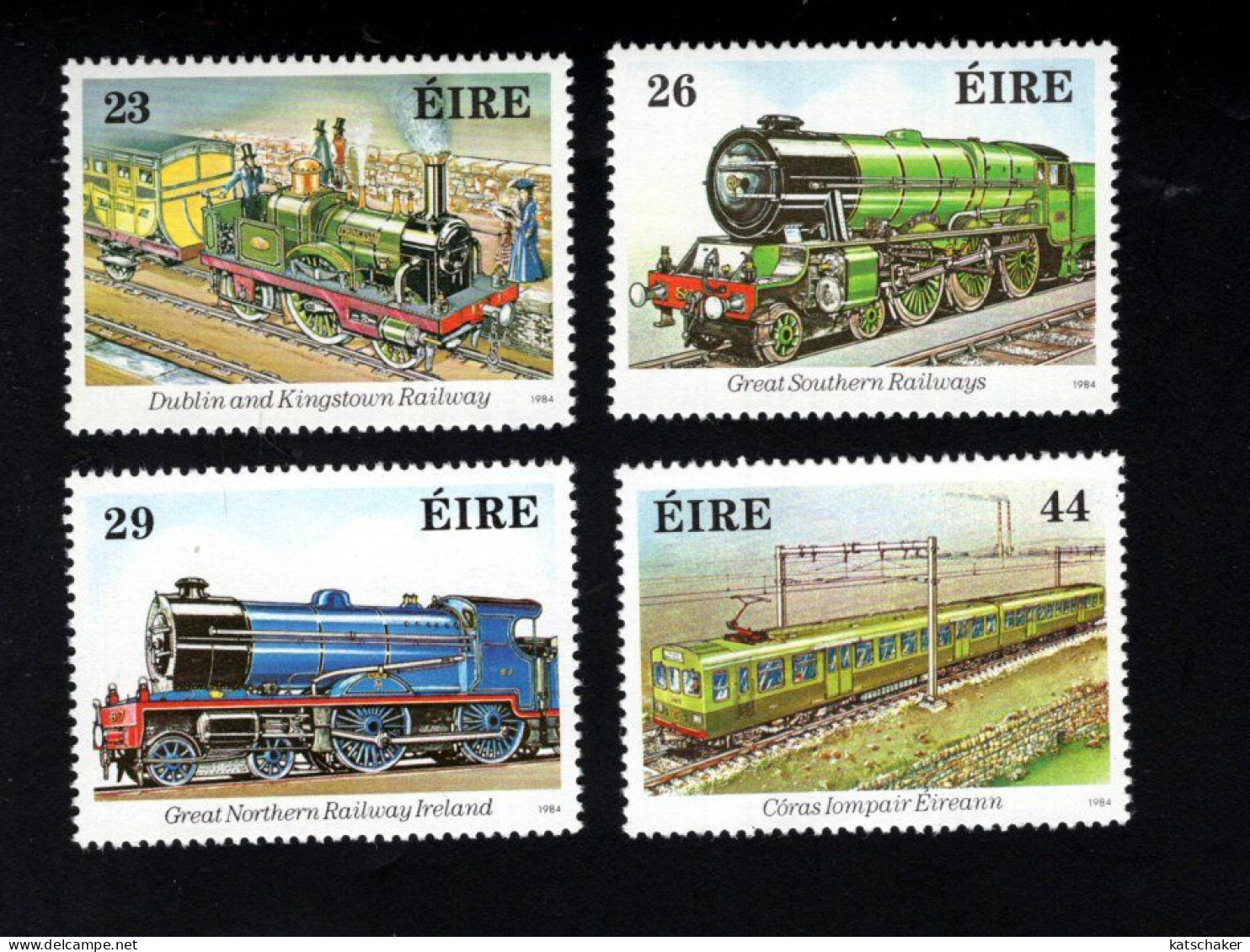 2000284619 1984  SCOTT 581 584 (XX) POSTFRIS  MINT NEVER HINGED -  IRISH RAILWAYS SESQUICENTENARY - Nuevos