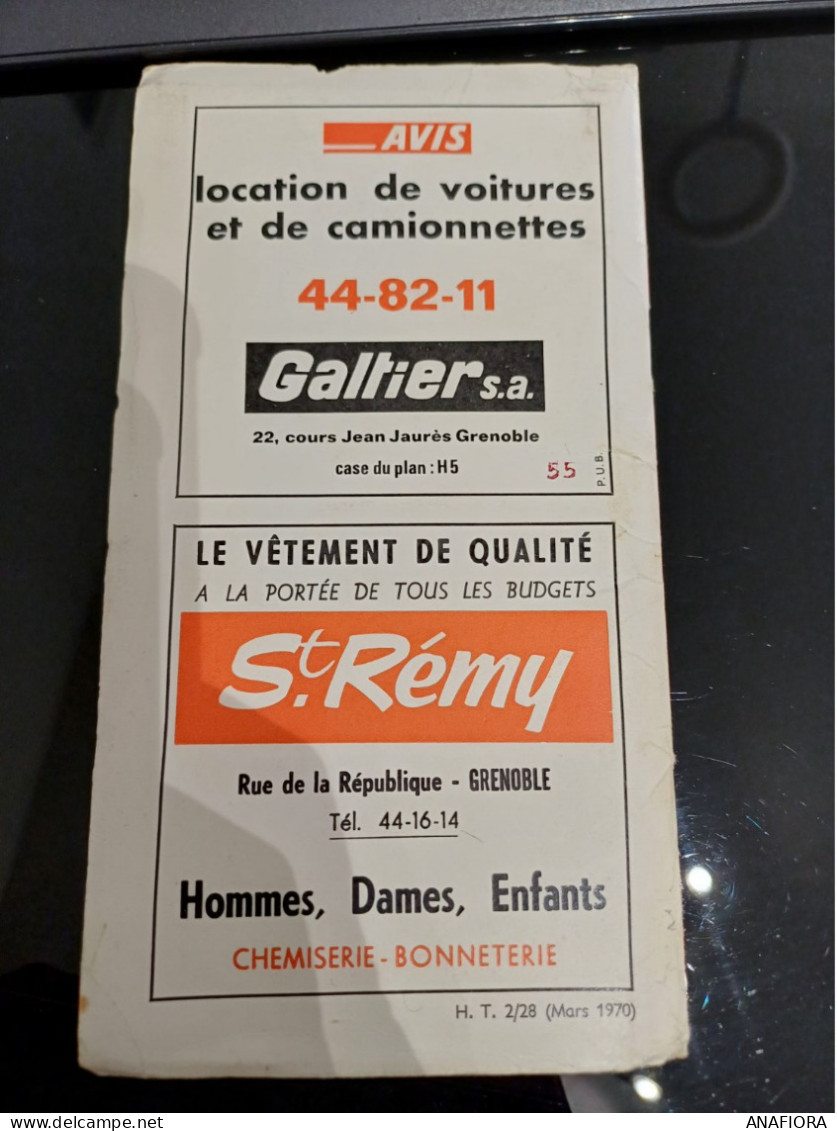 PLAN GRENOBLE 1970 - Cartes Routières