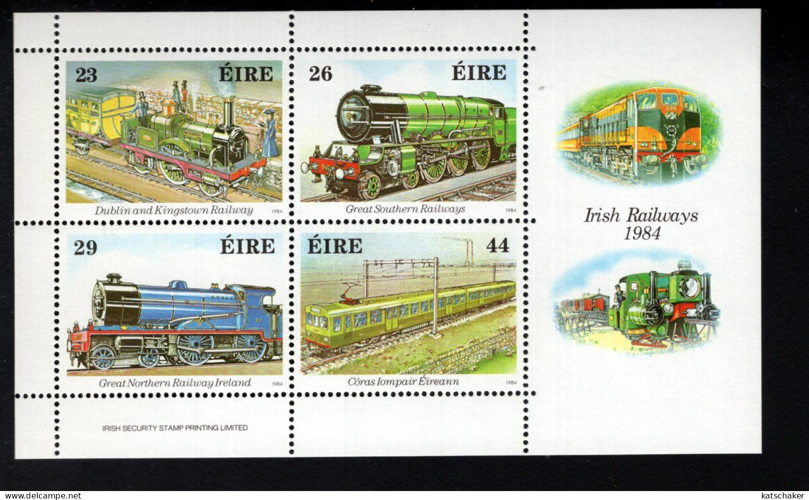 2000285207 1984  SCOTT 584A (XX) POSTFRIS  MINT NEVER HINGED -  IRISH RAILWAYS SESQUICENTENARY - Ongebruikt