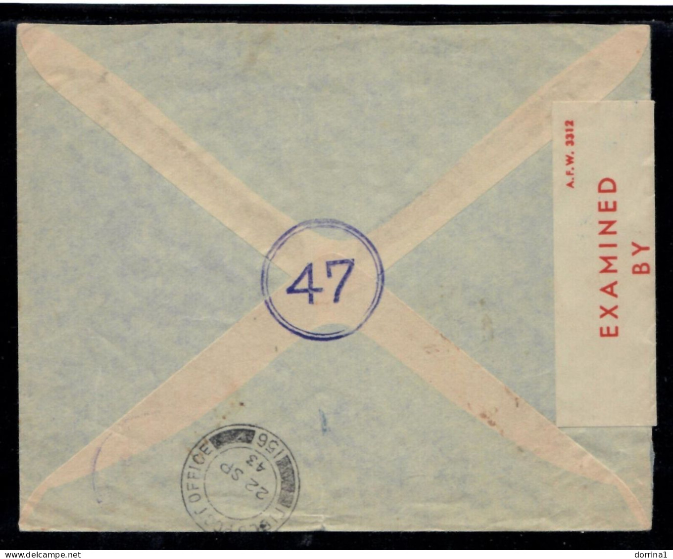 Egypt 1943 Cover To Magdiel Palestine Passed By Censor No 6232 FPO OAS B. Mandat - Palästina