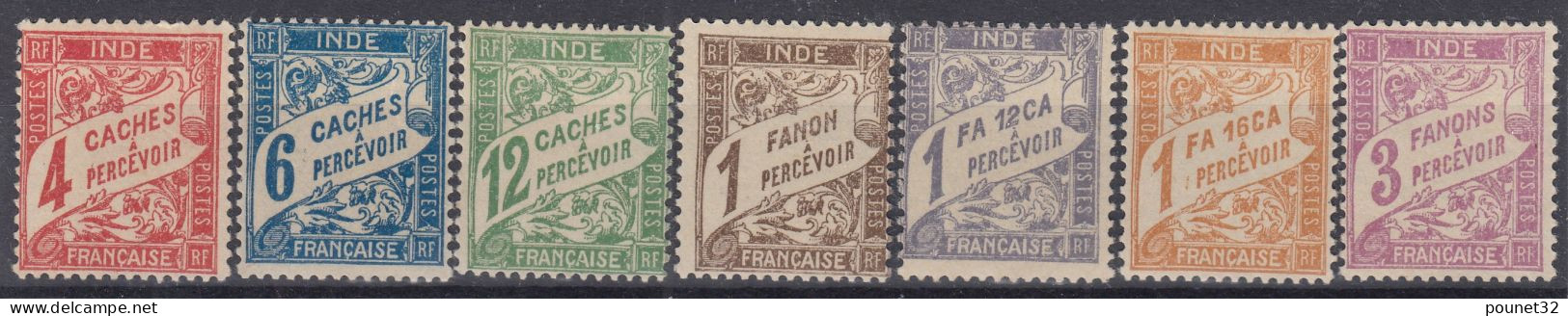 TIMBRE INDE SERIE TAXE COMPLETE N° 12/18 NEUFS * GOMME TRACE DE CHARNIERE - Unused Stamps