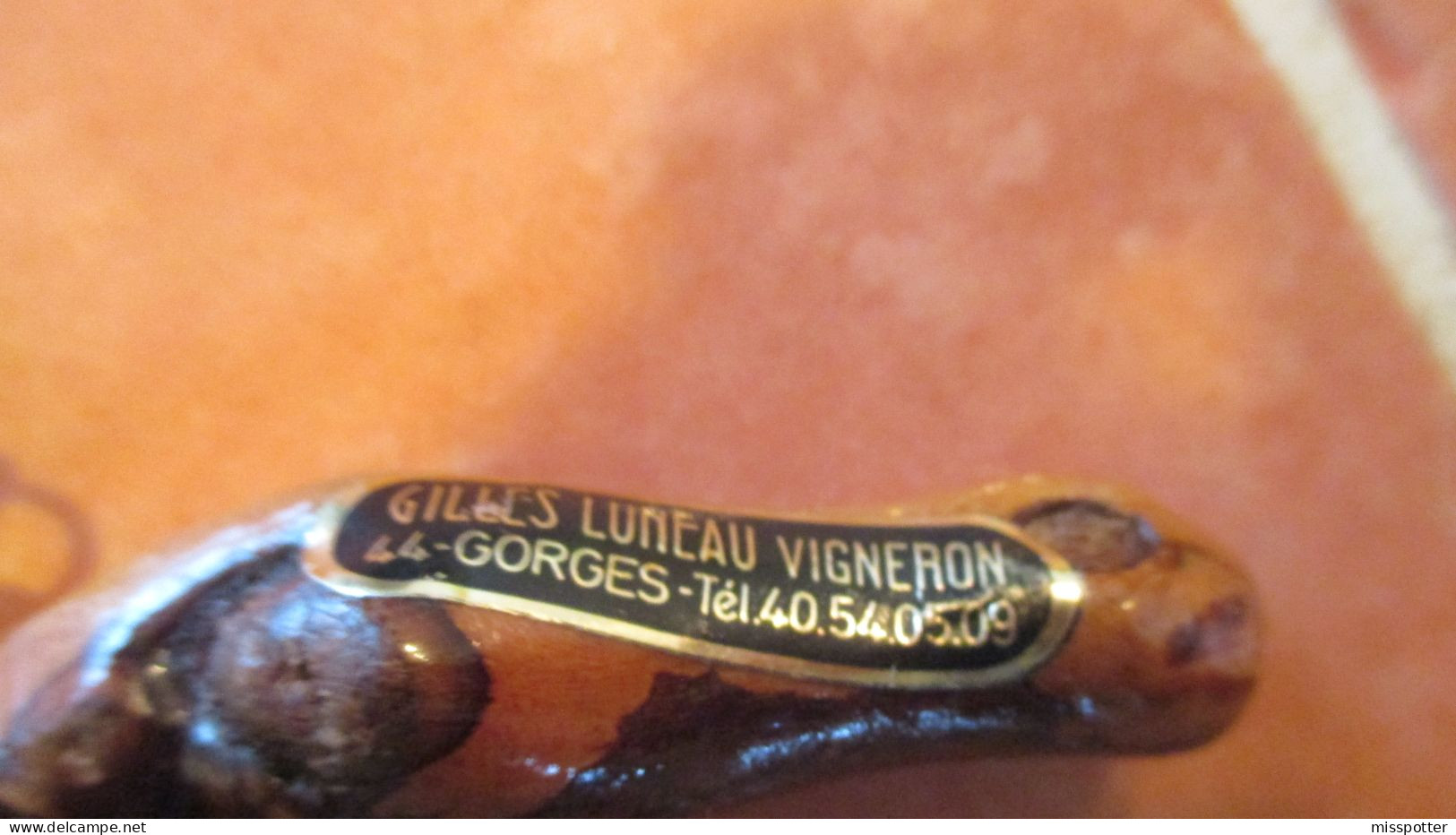 Porte Clé Vintage Vin Sarment De Vigne Luneau Vigneron à Gorges 8 Cm De Long Sans Compter L'attache - Porte-clefs