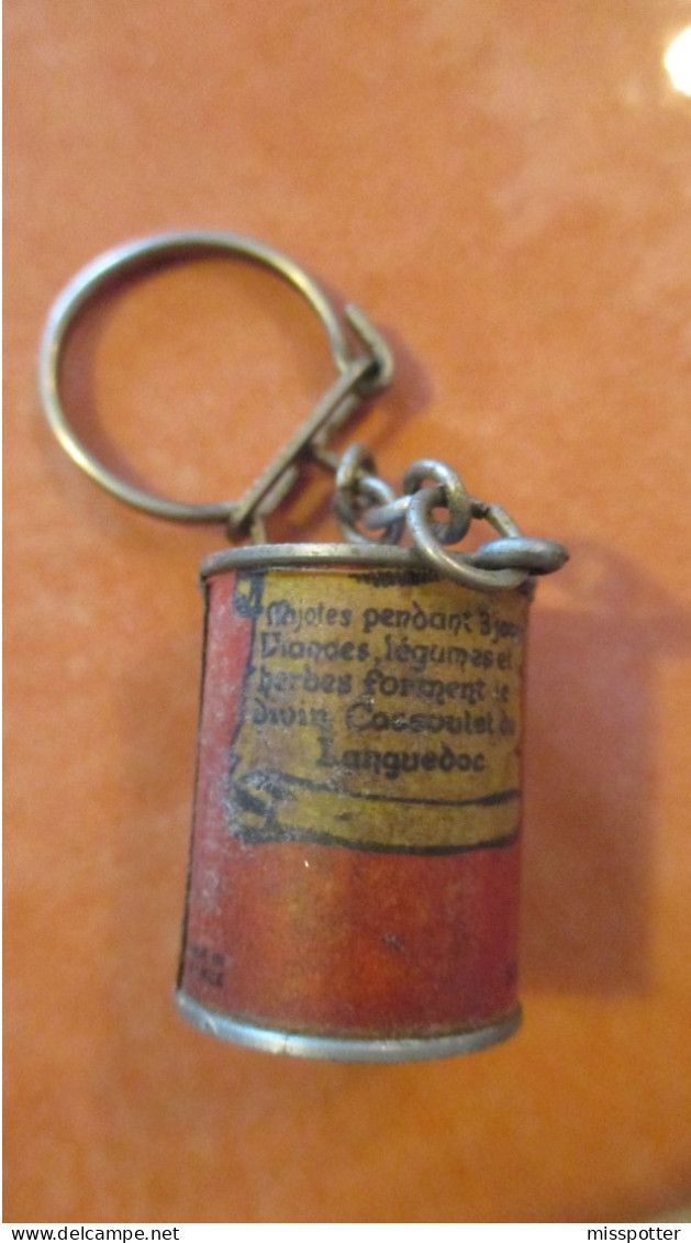 Porte Clé Vintage Boîte Cassoulet De Toulouse Le Languedoc - Porte-clefs