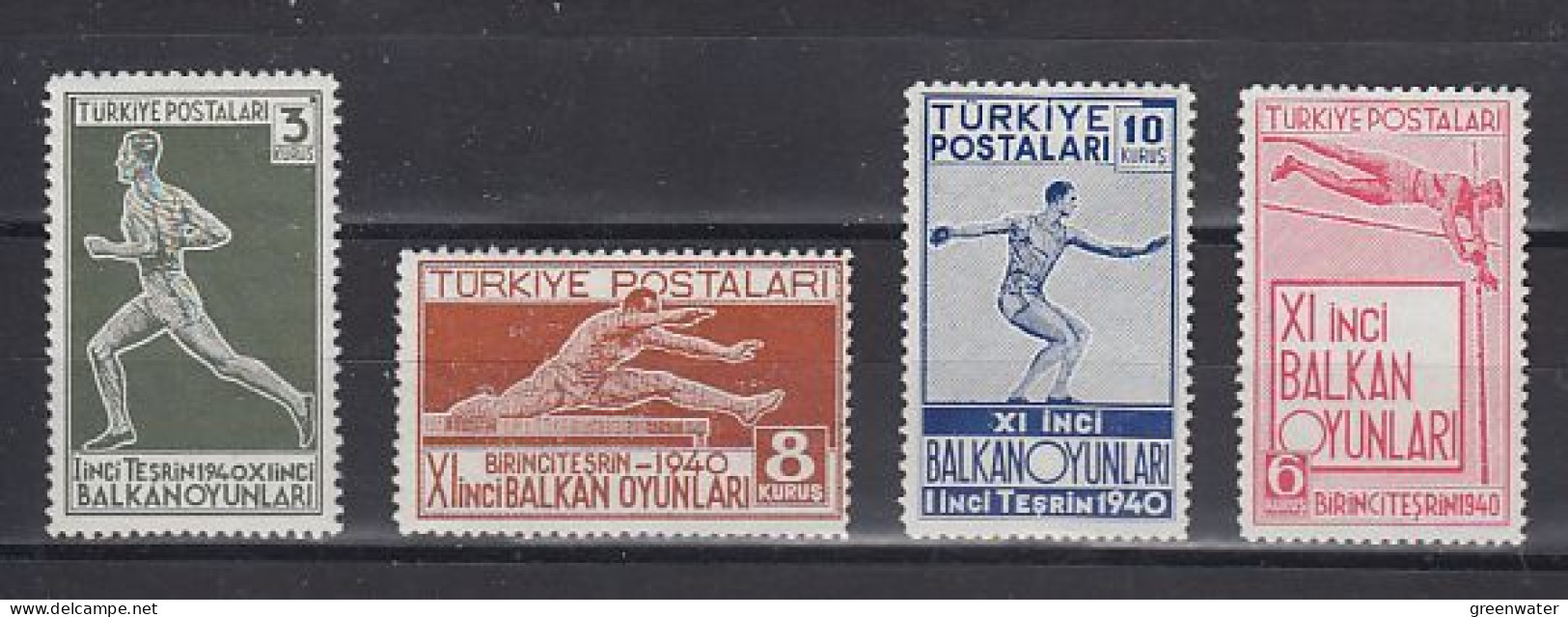 Turkey 1940 Balkan Games 4v ** Mnh (59277) - Idee Europee