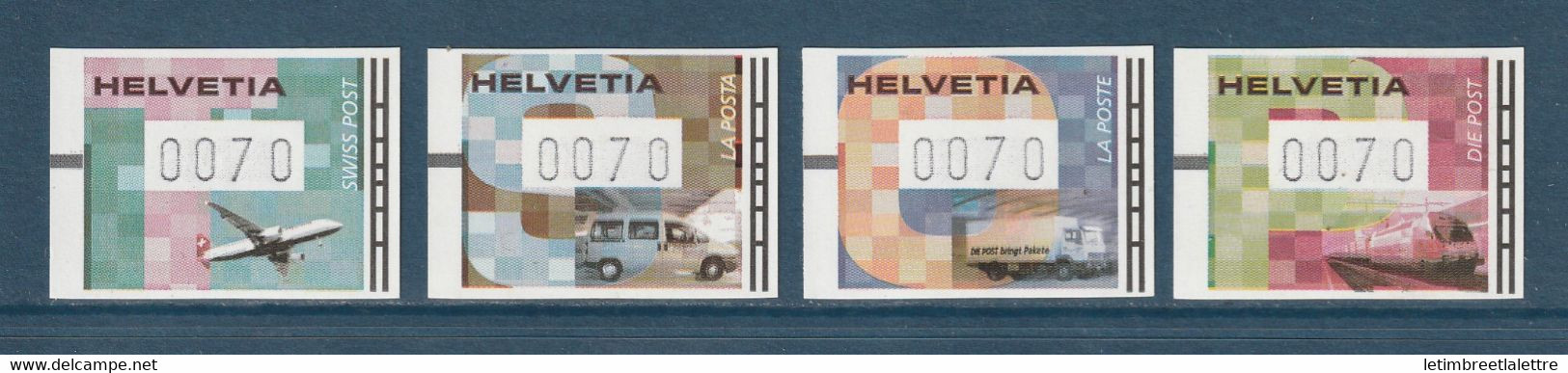 Suisse - YT Distributeur N° 16 à 19 ** - Neuf Sans Charnière - 2001 - Automatic Stamps