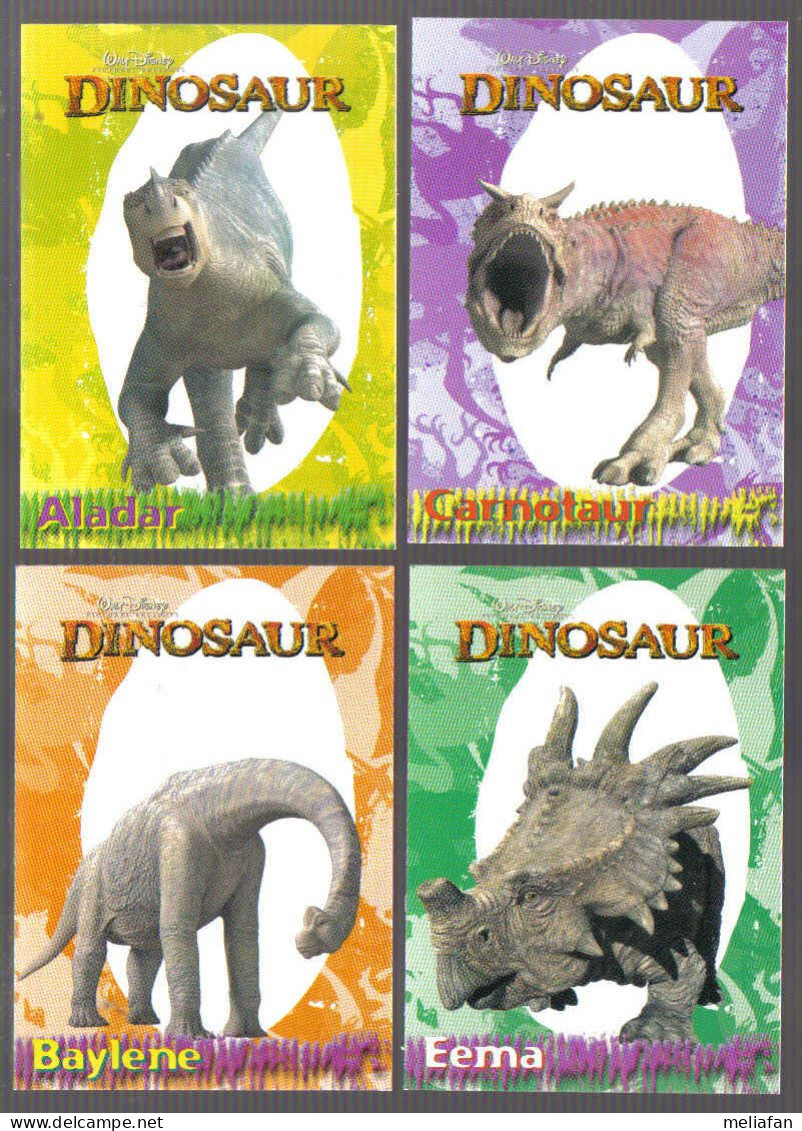 N489 - 4 CARTES FRITOS LAY - DINOSAURES - ANIMAUX PREHISTORIQUES - Other & Unclassified