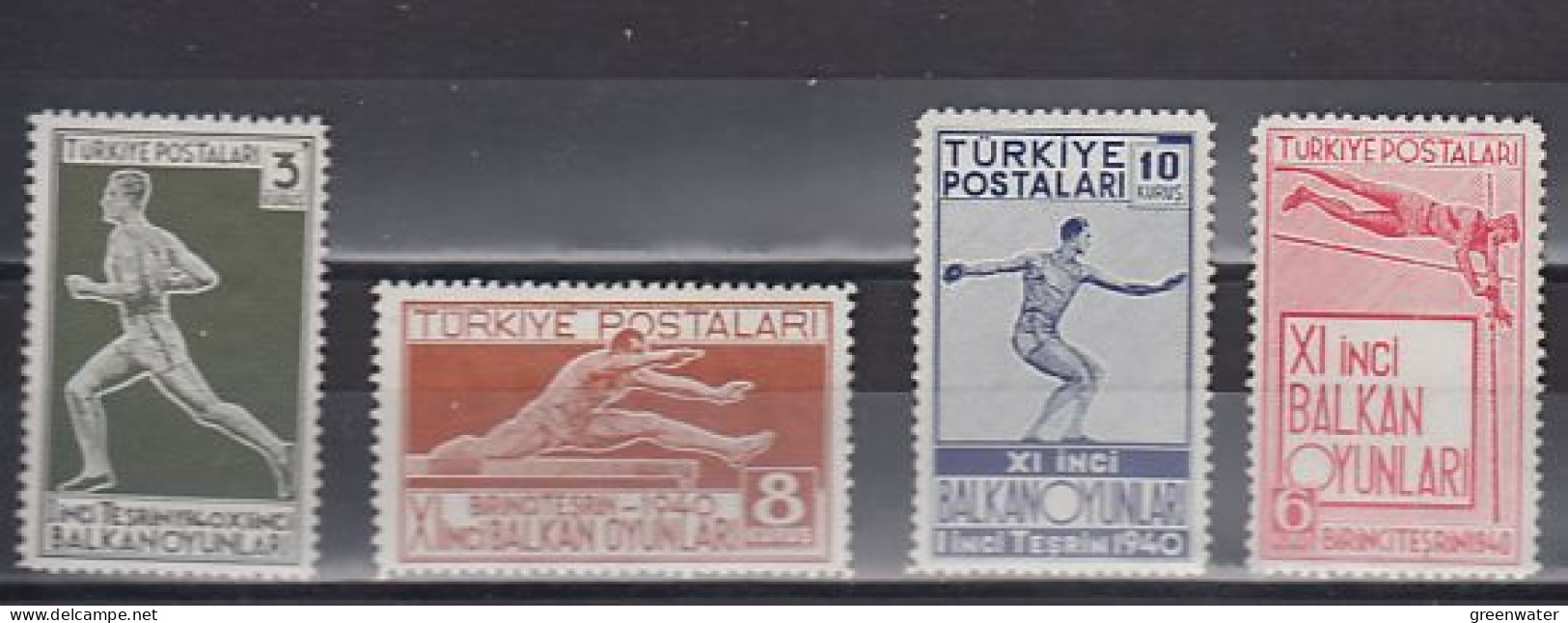 Turkey 1940 Balkan Games 4v ** Mnh (59278) - Idee Europee