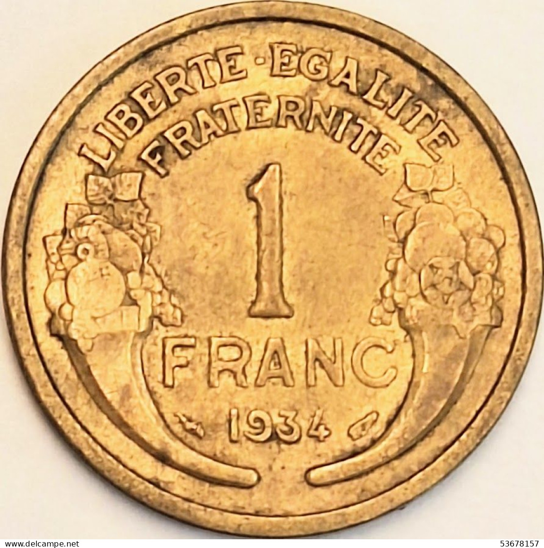France - Franc 1934, KM# 885 (#4074) - 1 Franc