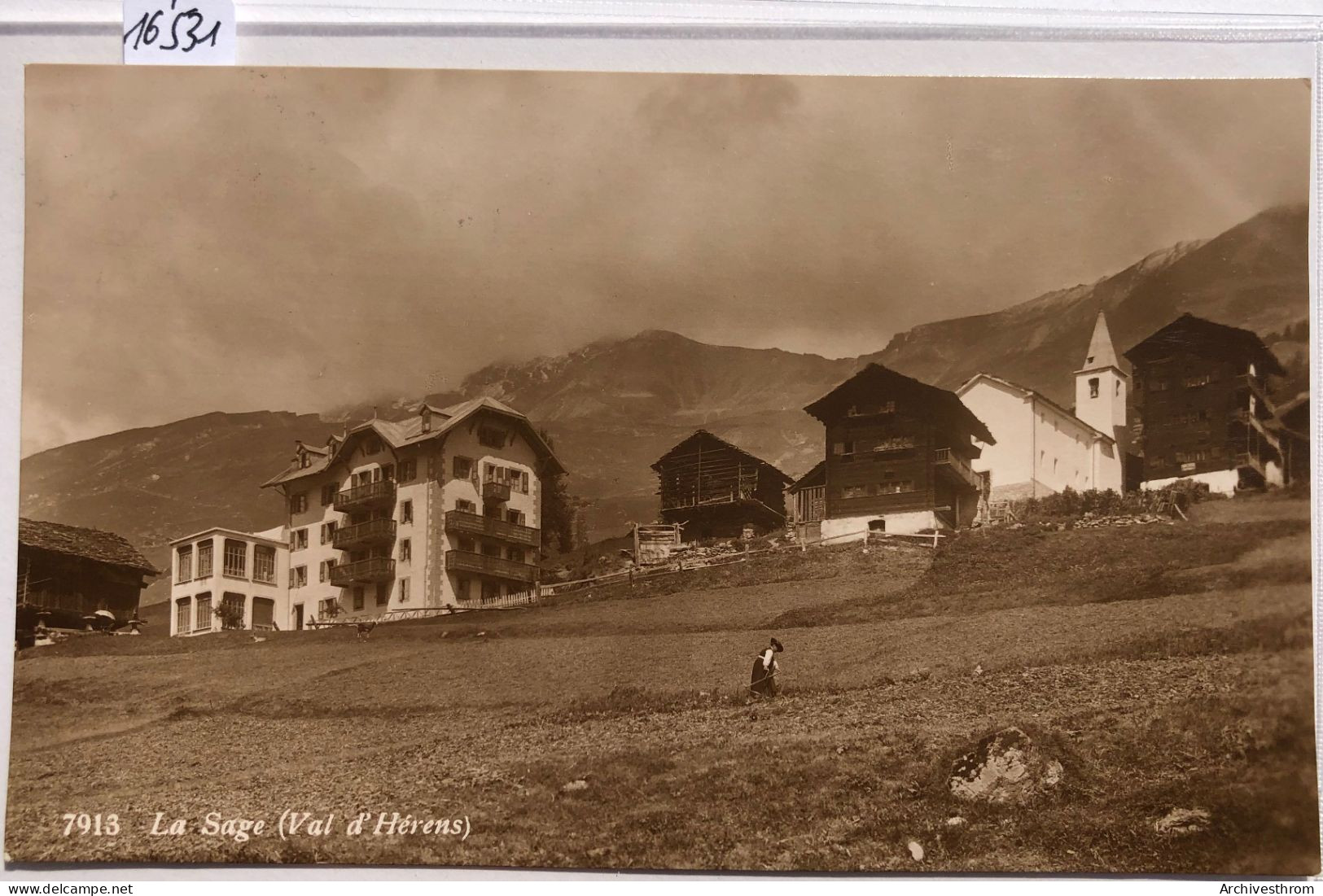 La Sage (Val D'Hérens - Valais) - Mazots Entre L'hôtel Et L'église (16'531) - Evolène