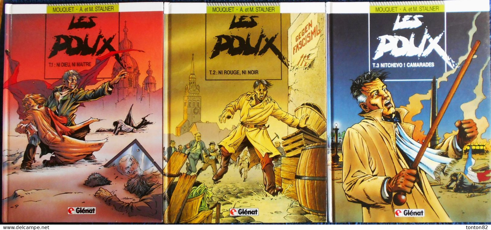 Mouquet -  A. Et M. Stalner - LES POUX - Tomes 1, 2, 3 - Glénat - ( E.O. 1989 ) . - Andere & Zonder Classificatie