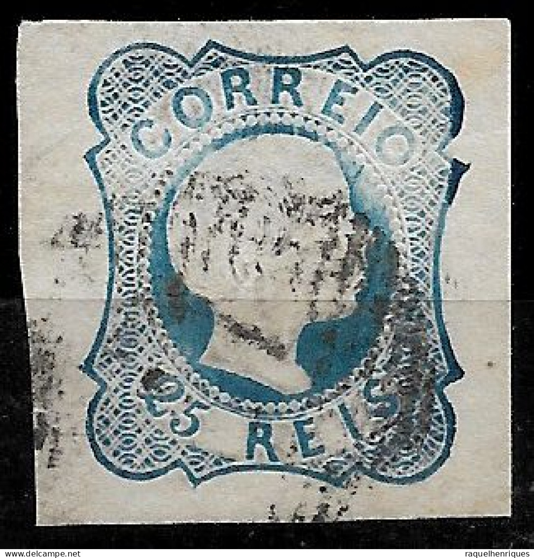 PORTUGAL 1855-56 D. PEDRO V 25R CABELOS LISOS (NP#94-P16-L7) - Gebraucht