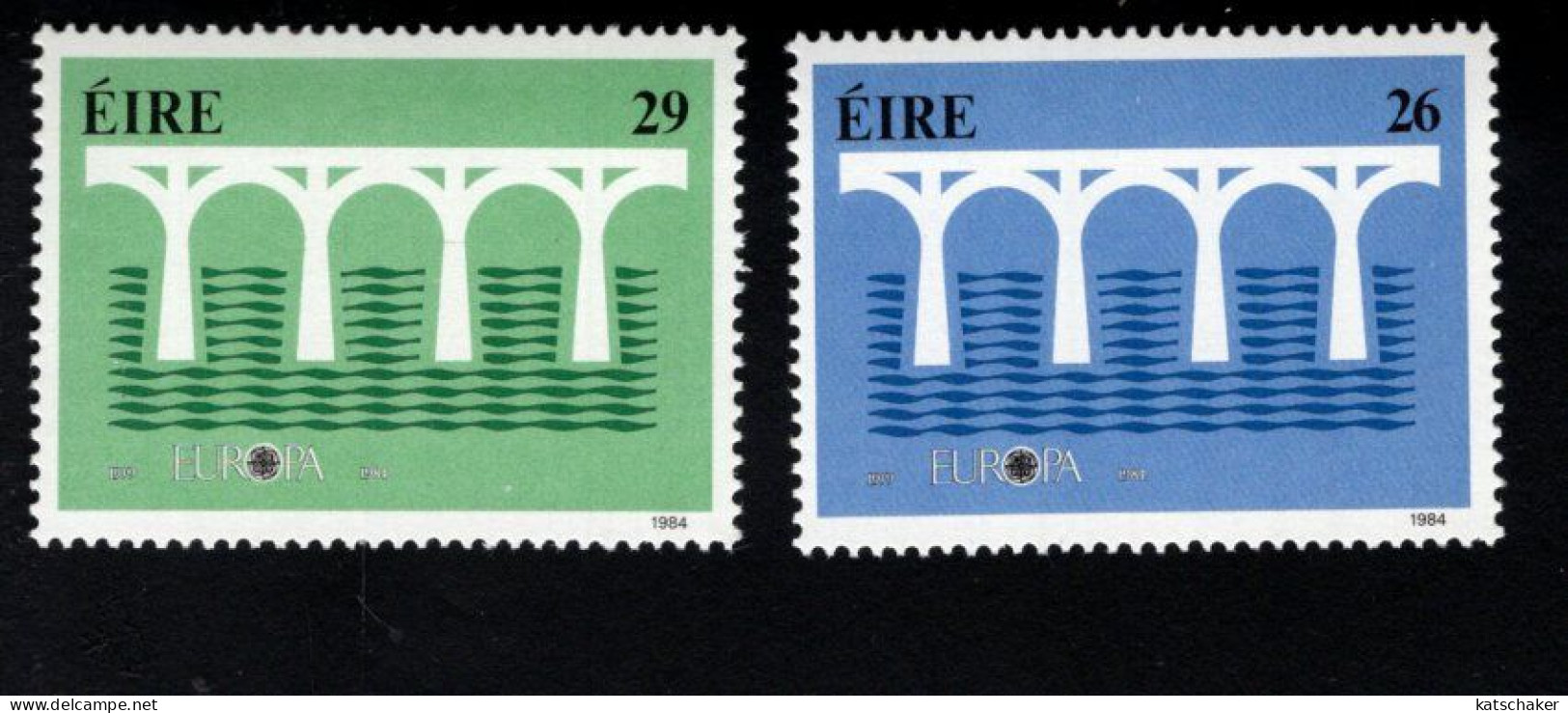 2000289833 1984  SCOTT 592 593 (XX) POSTFRIS  MINT NEVER HINGED -  EUROPA ISSUE - Unused Stamps