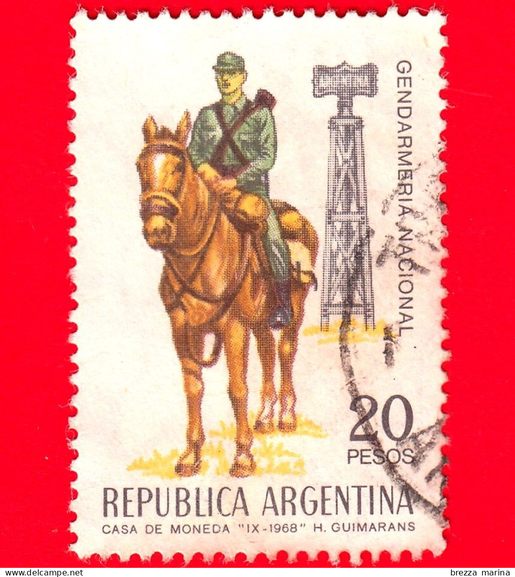 ARGENTINA - Usato - 1968 - 30 Anni Di Guardie Di Frontiera Nazionali - 20 - Oblitérés