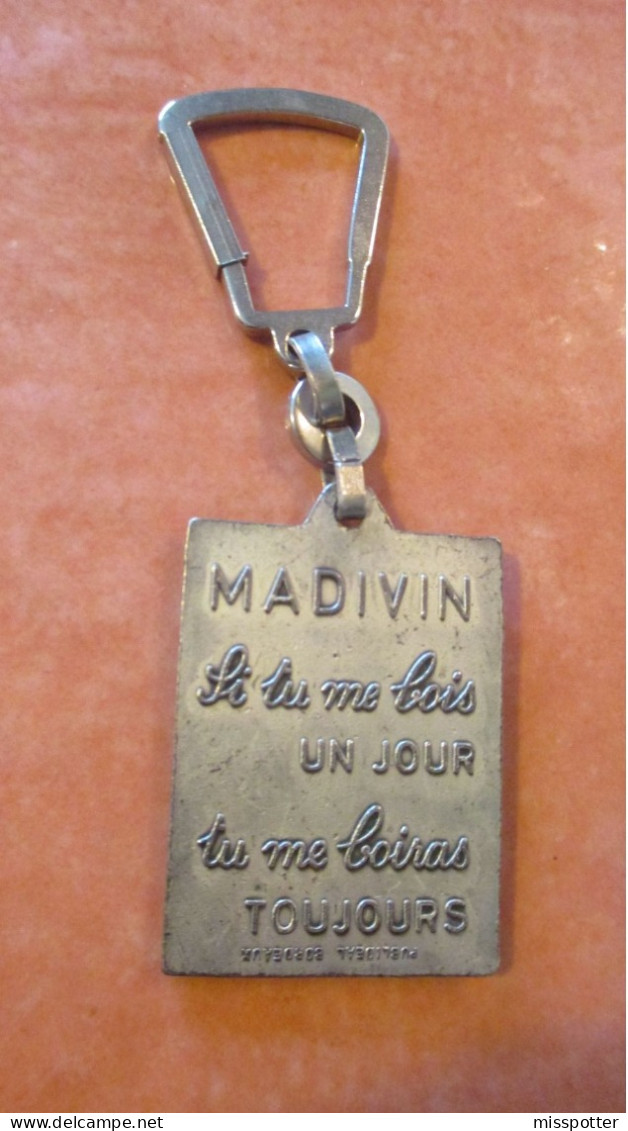 Porte Clé Vintage Portrait Mineur Avec Lampe Vin Madivin - Porte-clefs