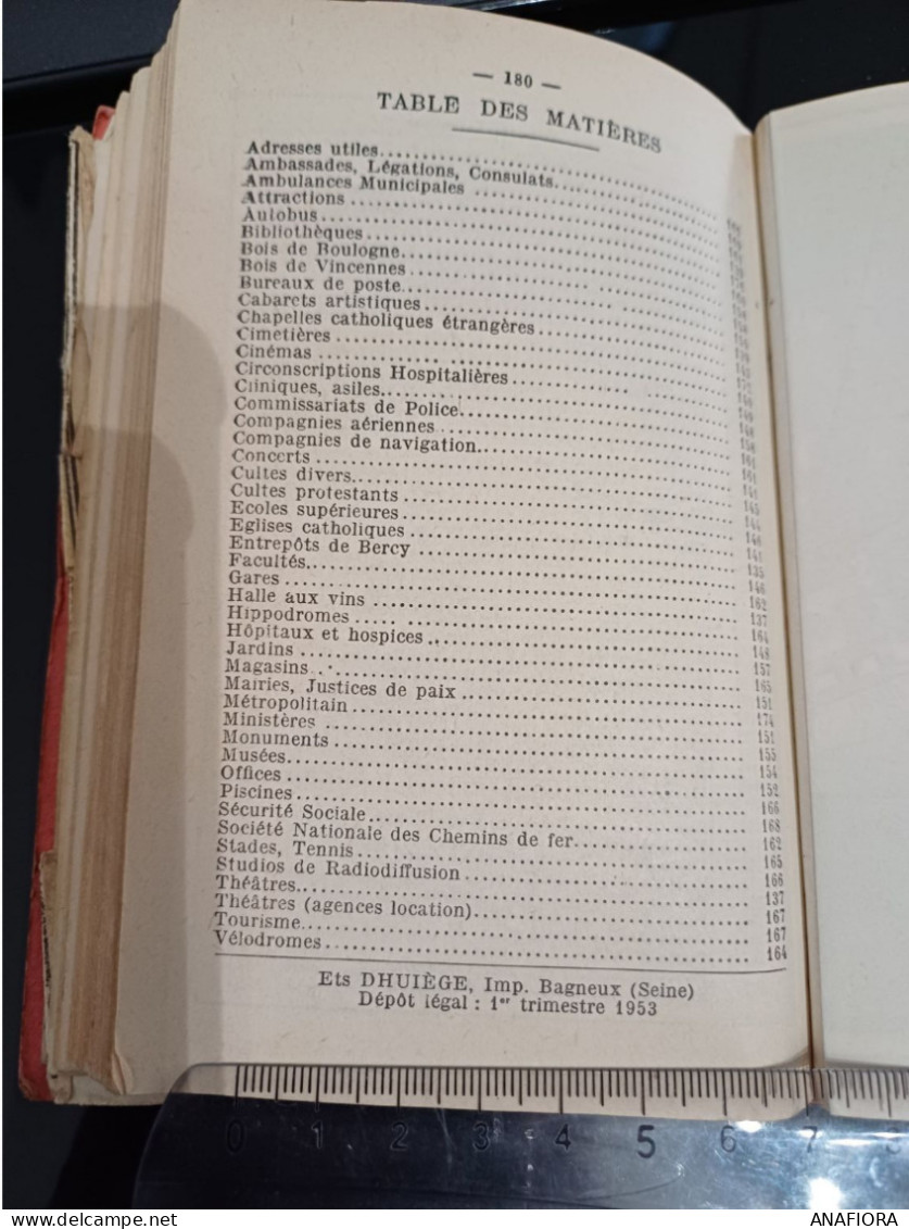 PLAN DE PARIS PAR ARRONDISSEMENT 1953 - Wegenkaarten