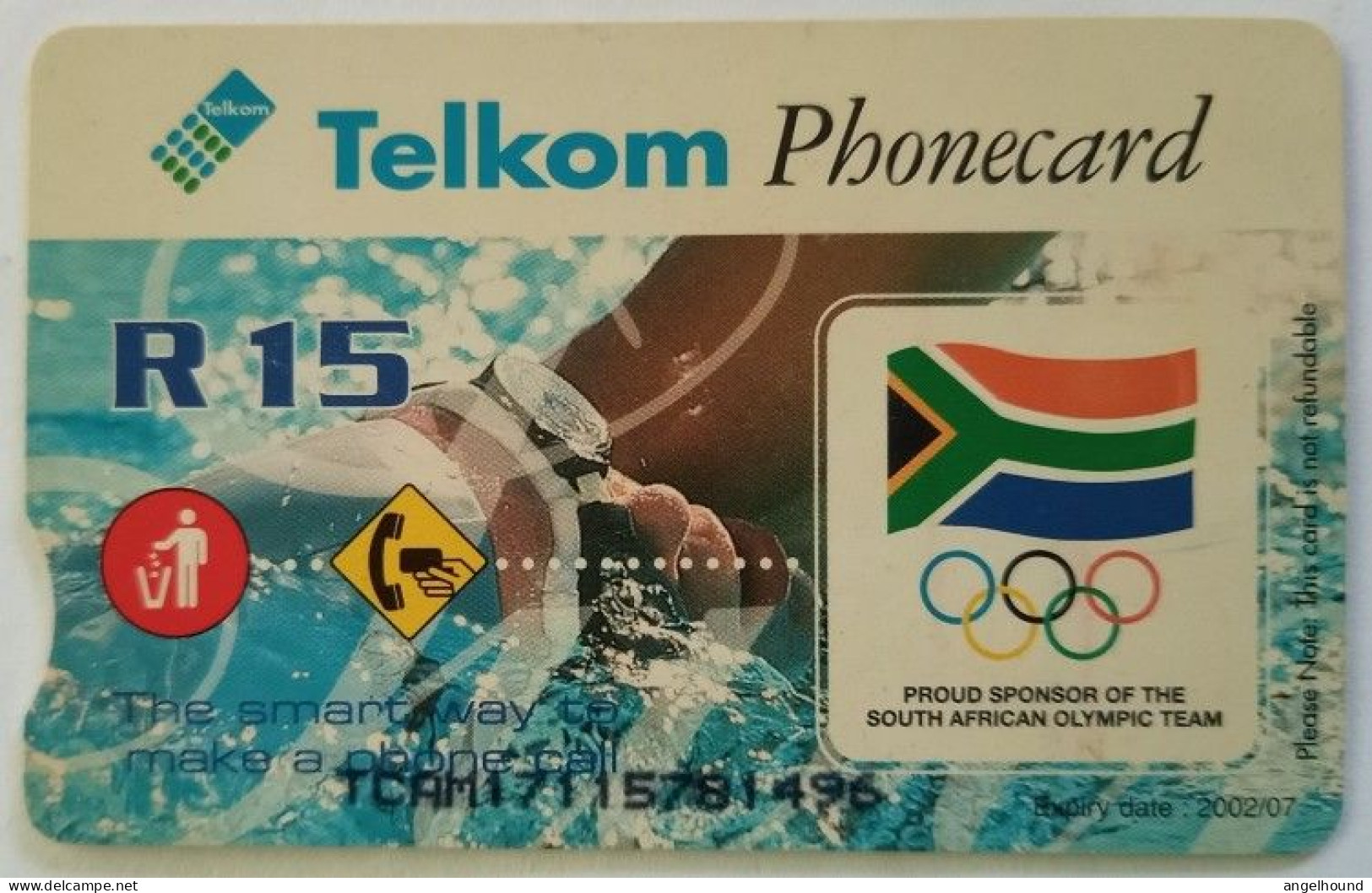 South Africa R15 Chip Card - Swimming 2 - Breathing - Nueva Zelanda