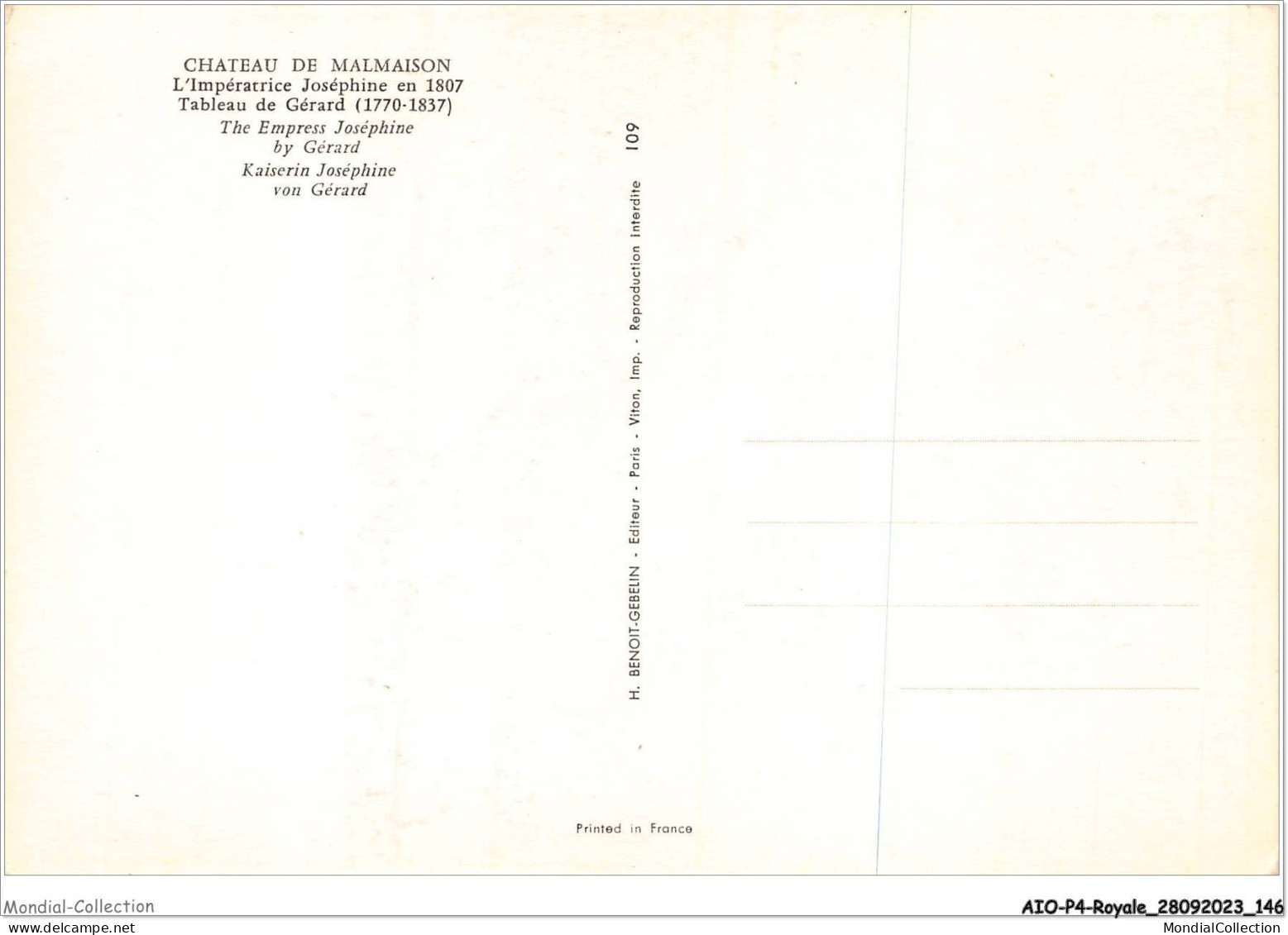 AIOP4-ROYALE-0371 - Château De Malmaison - L'impératrice Joséphine En 1807 - Genealogia