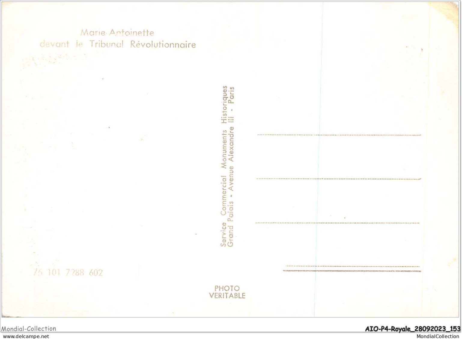 AIOP4-ROYALE-0374 - Marie-Antoinette Devant Le Tribunal Révolutionnaire - Genealogia