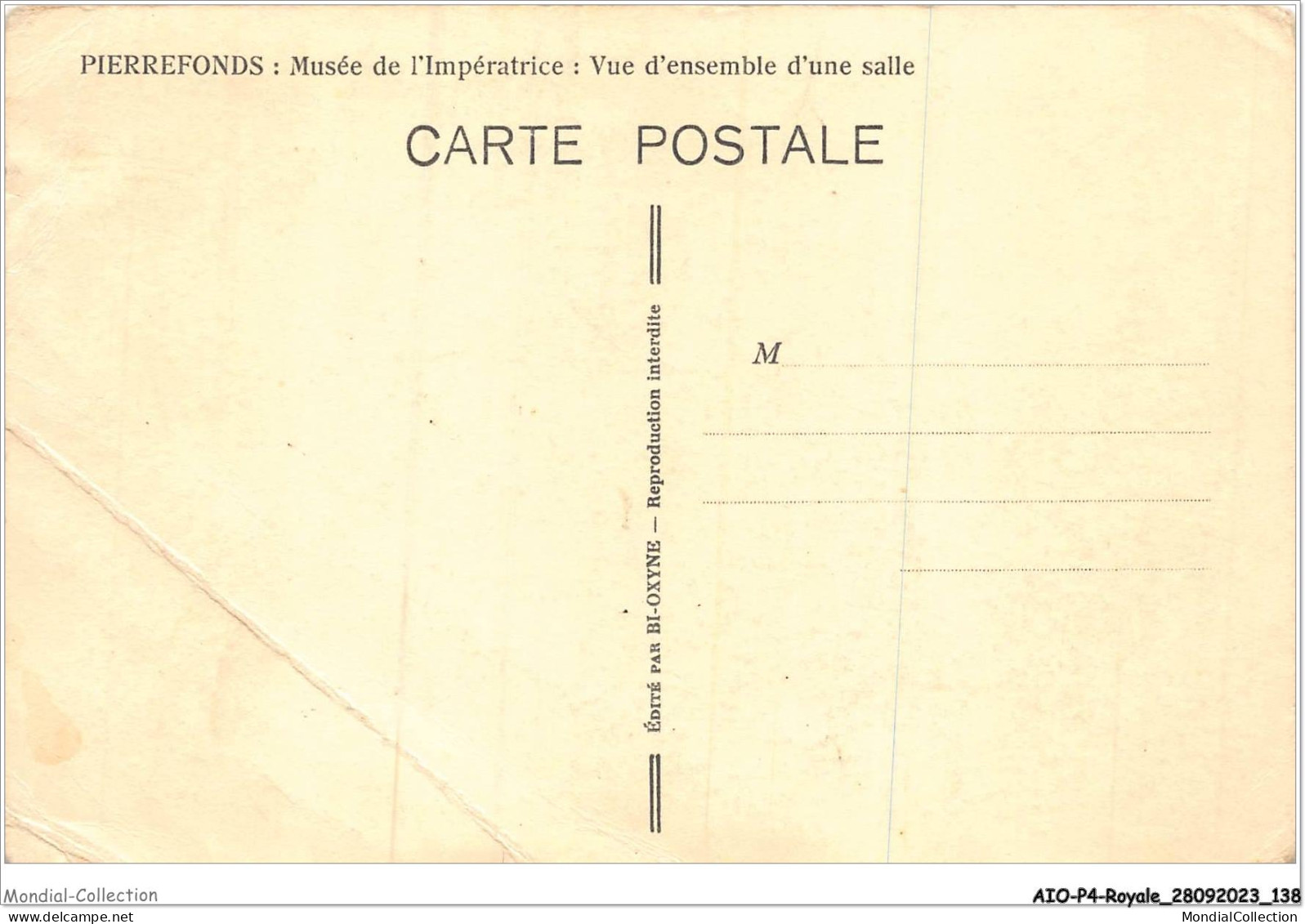 AIOP4-ROYALE-0367 - Pierrefonds - Musée De L'impératrice - Vue D'ensemble D'une Salle - Genealogy
