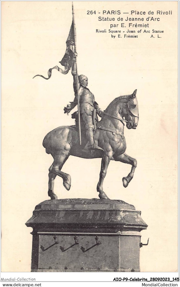 AIOP9-CELEBRITE-0892 - Paris - Place De Rivoli - Statue De Jeanne D'Arc - Historische Persönlichkeiten