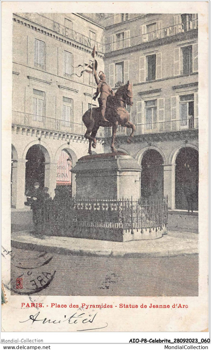 AIOP8-CELEBRITE-0738 - Paris - Place Des Pyramides - Statue Jeanne D'Arc - Historische Persönlichkeiten