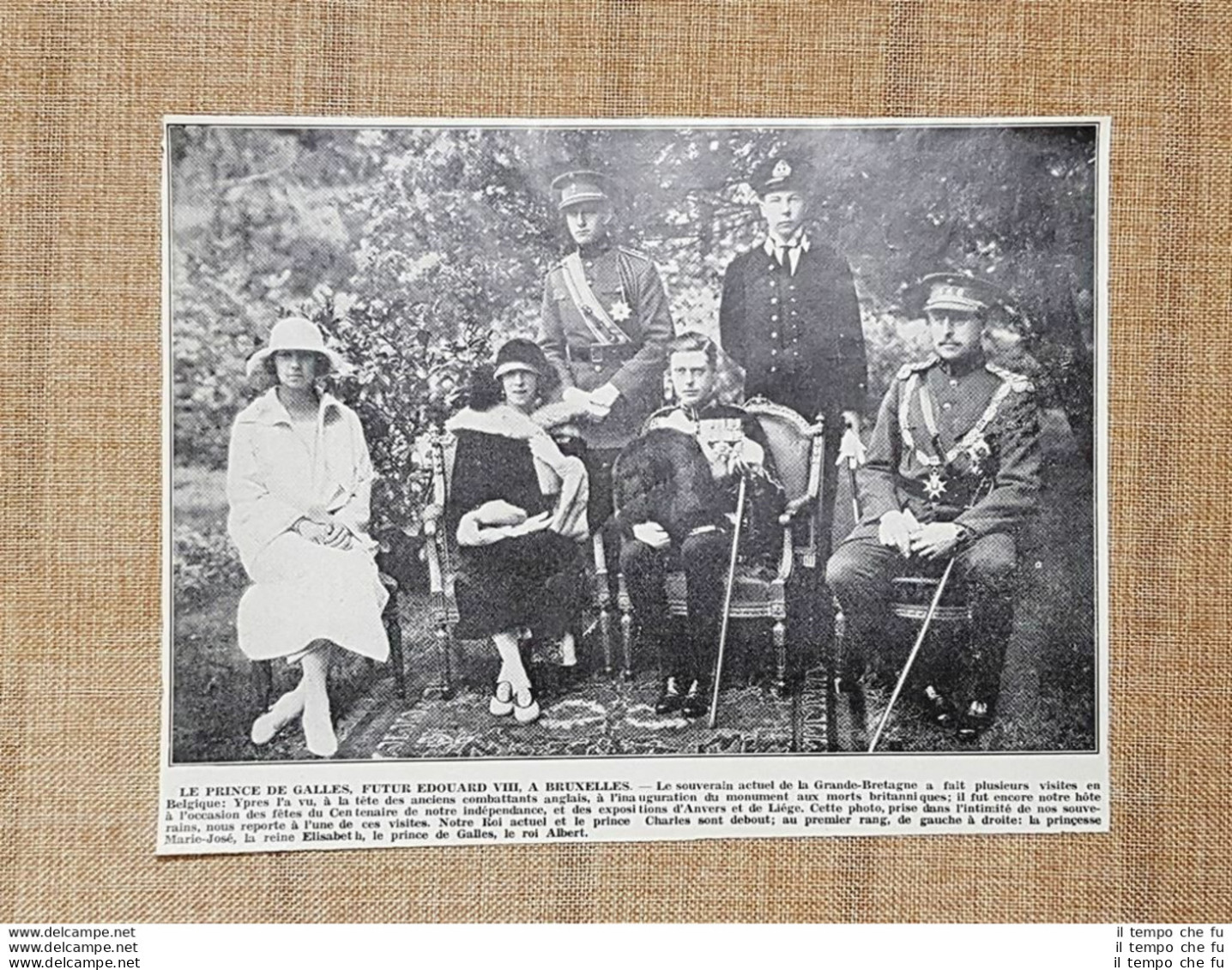 Edoardo VIII Del Regno Unito In Visita A Bruxelles Belgio Stampa Del 1936 - Altri & Non Classificati