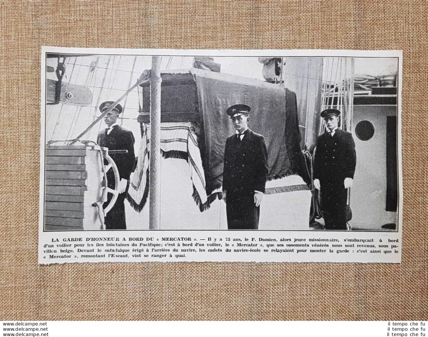 Anversa Rientro Patria Padre Damiano Veuster 1936 Guardia Onore Mercator Belgio - Sonstige & Ohne Zuordnung