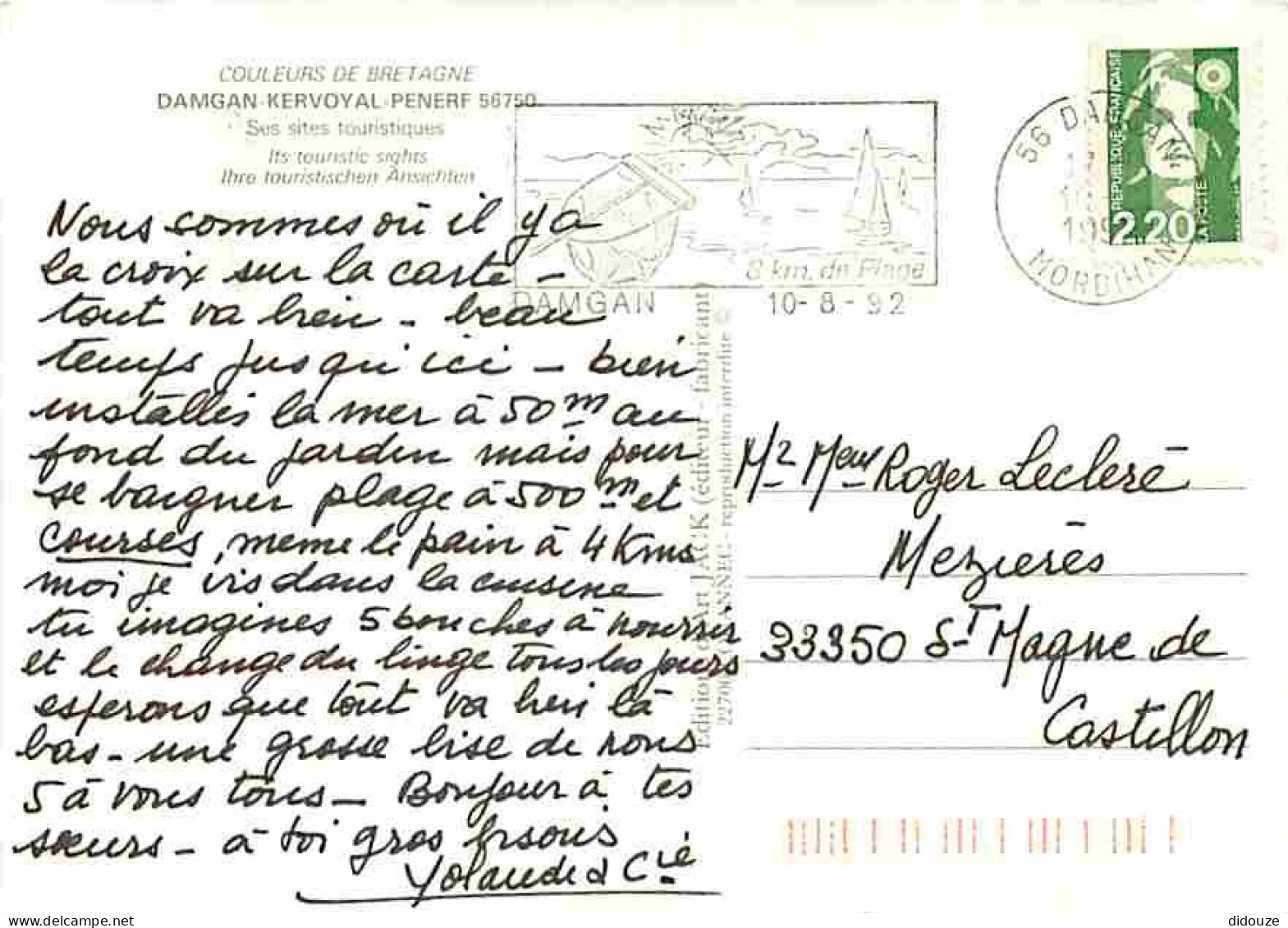 56 - Damgan - Multivues - Flamme Postale - CPM - Voir Scans Recto-Verso - Damgan