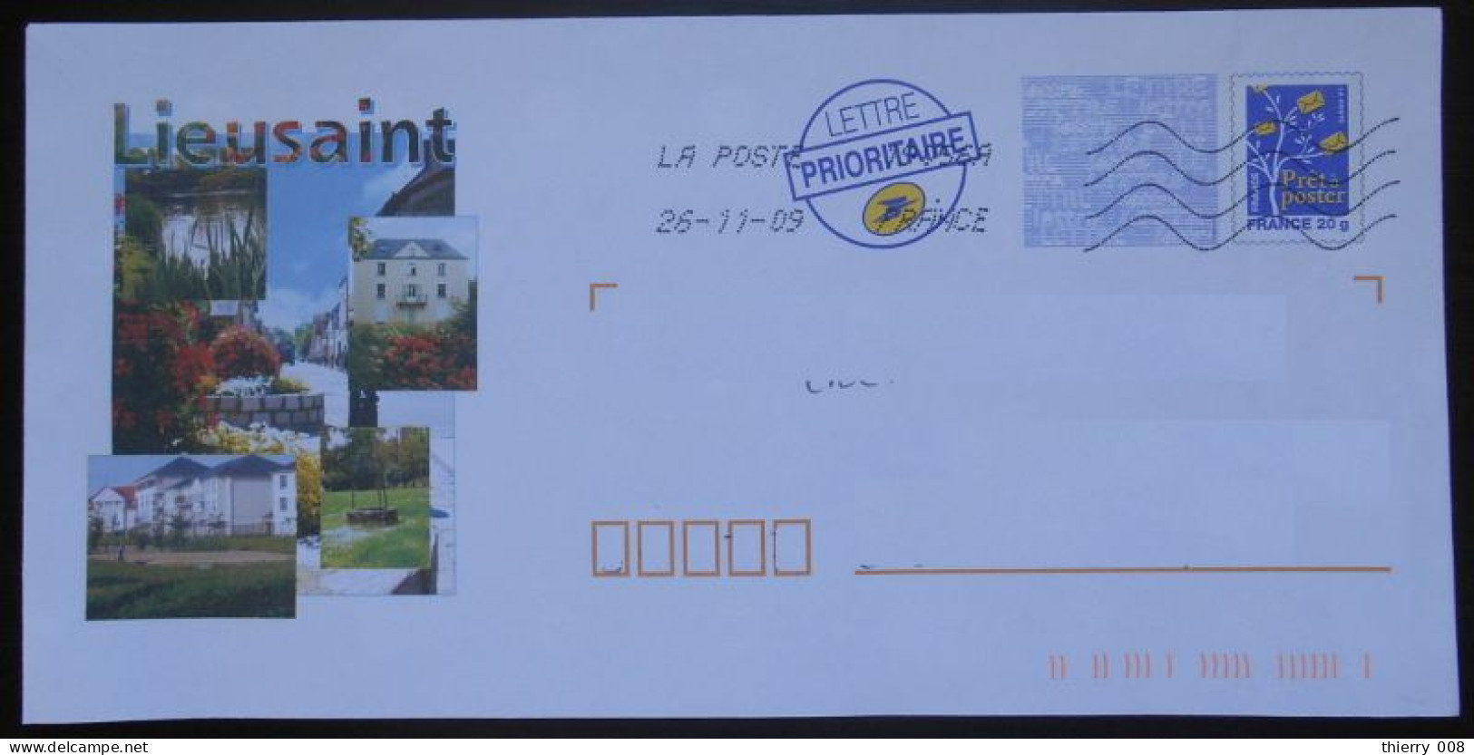 120/  Enveloppes Prêt à Poster PAP  Lieusaint Multivue  77  Seine Et Marne - PAP: Aufdrucke/Blaues Logo